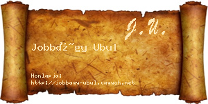 Jobbágy Ubul névjegykártya